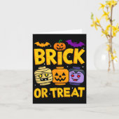 Mauersteine oder Leckerei Halloween-Meisterbaustei Karte (Gelbe Blume)