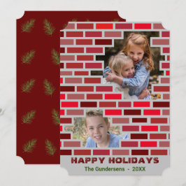 Mauersteine Stone Worker Blockiert Weihnachten Einladung