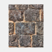 Mauersteinstruktur Fleecedecke (Vorderseite)