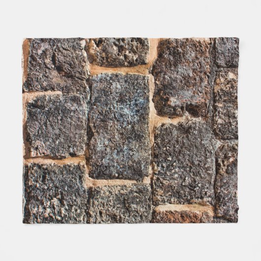 Mauersteinstruktur Fleecedecke (Vorderseite (Horizontal))
