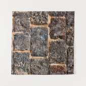 Mauersteinstruktur Wandteppich (Vorderseite (Horizontal))