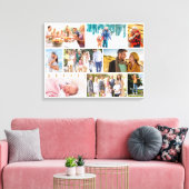 Mauerstil Familie FotoCollage Weiß Leinwanddruck (Insitu (Wohnzimmer))