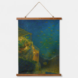 Mauertapete aus Holz Wandteppich Mit Holzrahmen