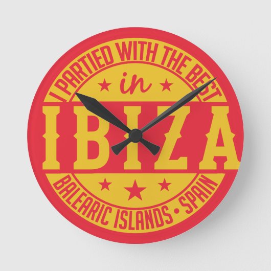 Maueruhr IBIZA Spanien Runde Wanduhr (Vorderseite)
