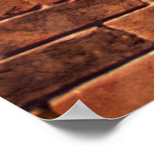 Mauerwerk aus Ziegelmauer Poster (Ecke)