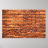 Mauerwerk aus Ziegelmauer Poster (Vorne)