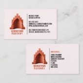 Mauerwerk Chimney Business Card Visitenkarte (Vorne/Hinten)