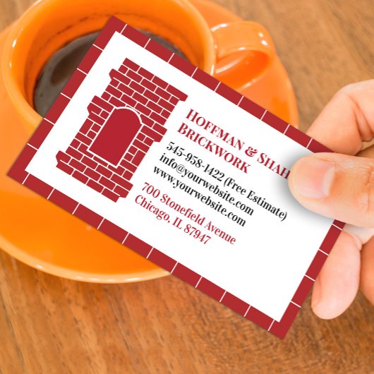 Mauerwerk Chimney Business Card Visitenkarte