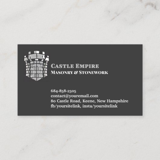 Mauerwerk Chimney Business Card Visitenkarte (Vorderseite)