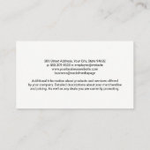 Mauerwerk des Auftragnehmers | Paint Roller House  Visitenkarte (Rückseite)