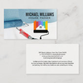 Mauerwerk des Auftragnehmers | Paint Roller House  Visitenkarte (Vorne/Hinten)