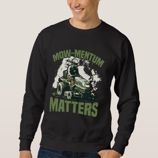 Mauerwerk für Rasenmäher Sweatshirt (Vorderseite)