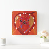 Mauerwerk Quadratische Wanduhr (Zuhause)