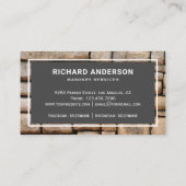 Mauerwerk Stone Wall Stoneworks Visitenkarte (Rückseite)