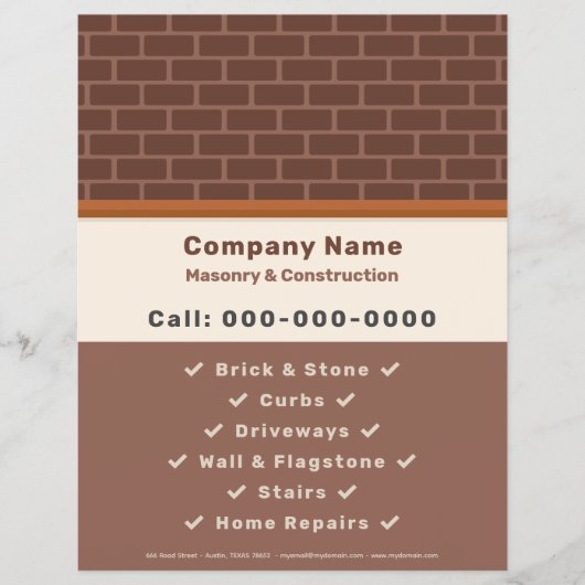 Mauerwerk und Flyer (Vorne)