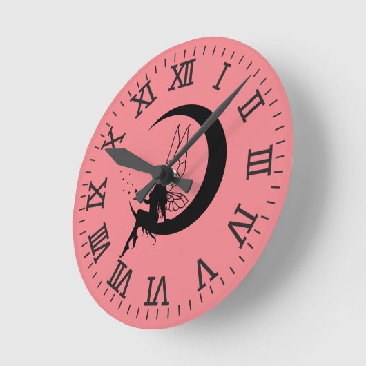 Mauerwerk und Mondmond Runde Wanduhr (Winkel)