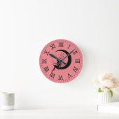 Mauerwerk und Mondmond Runde Wanduhr (Zuhause)