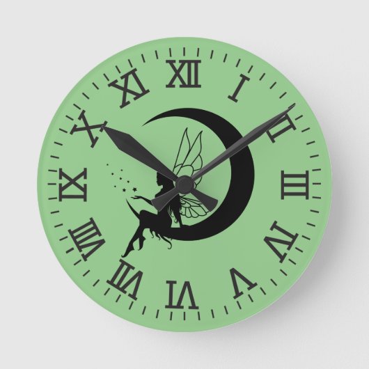 Mauerwerk und Mondmond Runde Wanduhr (Vorderseite)