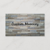 Mauerziegel, maßgeschneidertes Blockstein-Geschäft Visitenkarte (Rückseite)