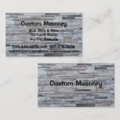 Mauerziegel, maßgeschneidertes Blockstein Visitenkarte (Vorne/Hinten)