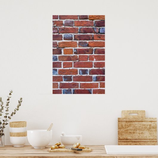 Mauerziegel Poster (Küche)