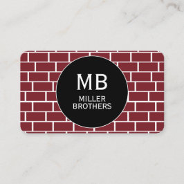 Mauerziegelstein-Vorlage Minimalistisch Visitenkarte