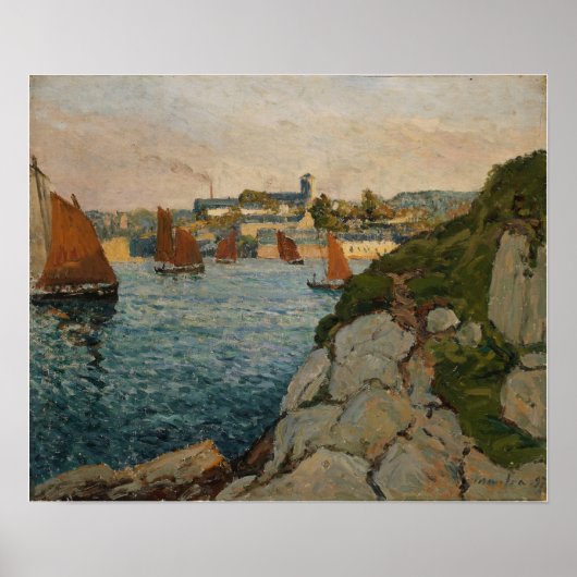 Maufra - Douarnenez in Sunshine 1905 Poster (Vorne)
