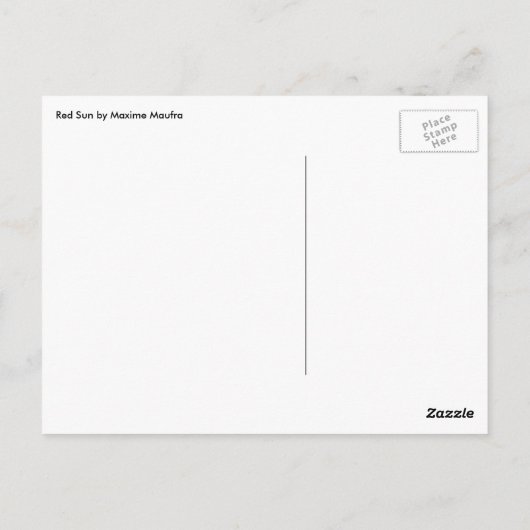 Maufras rote Sonne Postkarte (Rückseite)