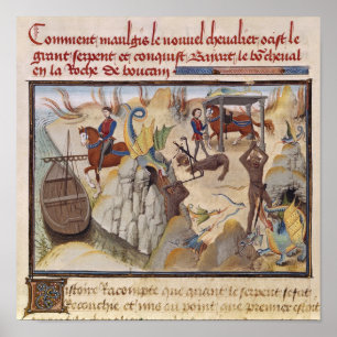 Maugis kämpft gegen die Schlange Poster