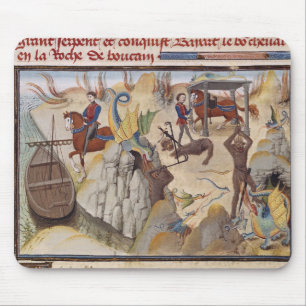 Maugis, welches die Schlange kämpft Mousepad