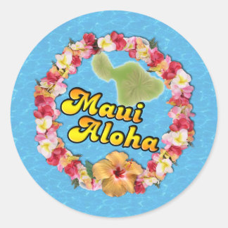 Maui Aloha Runder Aufkleber