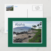 MAUI BEACH BEI DUSK/ALOHA POSTKARTE (Vorne/Hinten)