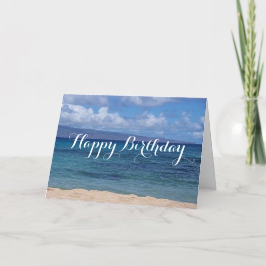 Maui Beach Birthday Card Karte (Vorderseite)