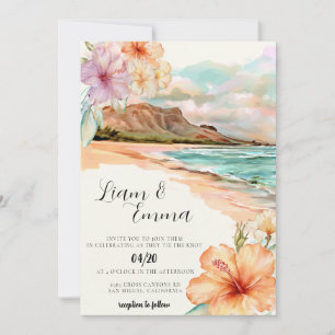 Maui Beach Hawaii Hochzeit Einladung