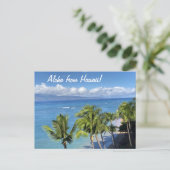 Maui Beach mit Ozean und Palmen Postkarte (Stehend Vorderseite)