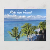 Maui Beach mit Ozean und Palmen Postkarte (Vorderseite)