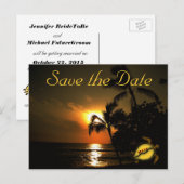 Maui Beach Shoreline Wedding Ankündigungspostkarte (Vorne/Hinten)