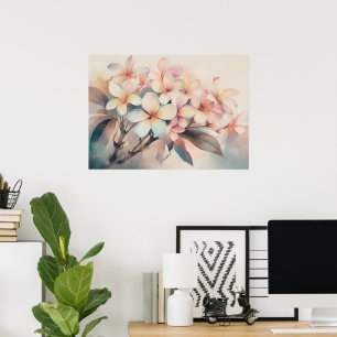 Maui Blush Plumeria Poster