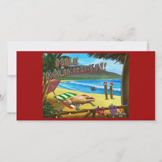 Maui Cats Weihnachtskarte Feiertagskarte (Vorderseite)