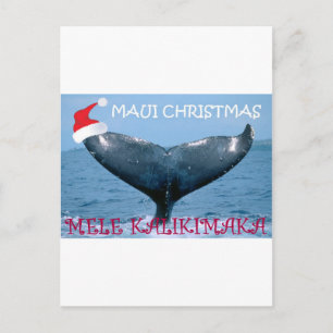 MAUI CHRISTMAS "MELE KALIKIMAKA" WALE SCHWANZ CARD FEIERTAGSPOSTKARTE