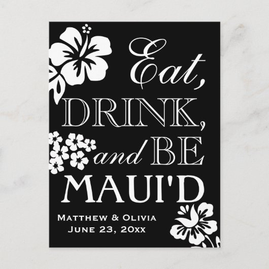 Maui Destination Beach Wedding Save the Date Ankündigungspostkarte (Vorderseite)