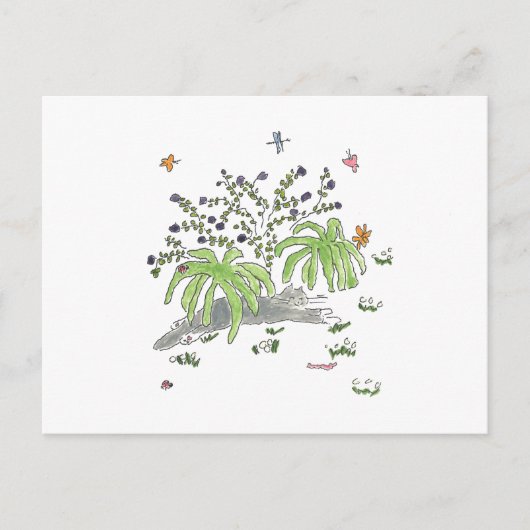 Maui-Felle unter einem Busch Ankündigungspostkarte (Vorderseite)