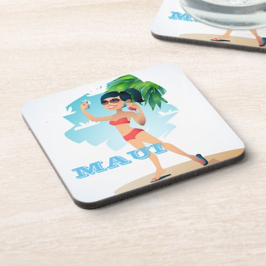 Maui Girl Untersetzer Set (Linke Seite)