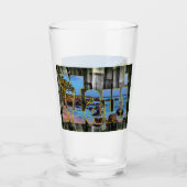 Maui Grafik und Lava Rocks bei Dusk, Bierglas Glas (Vorderseite)