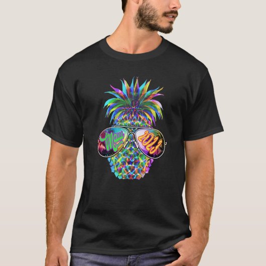 Maui Hawaii 2023 Ananas Sonnenbrille Themenfamilie T-Shirt (Vorderseite)