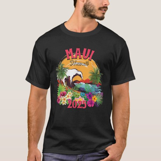 Maui Hawaii 2025 Matching Family Hawaiian Summer V T-Shirt (Vorderseite)
