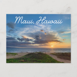 Maui Hawaii Aloha Sunset Beach Postcard Postkarte