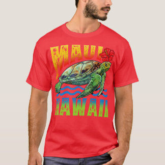 Maui Hawaii Aloha Turtle Summer Vacacation Surfer  T-Shirt