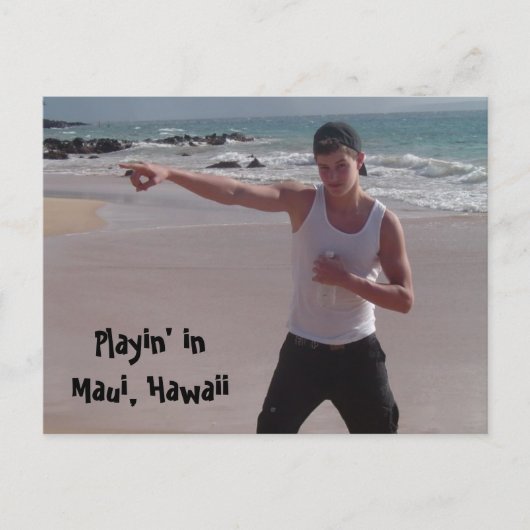Maui Hawaii am Strand Postkarte (Vorderseite)