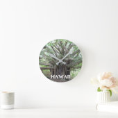 Maui Hawaii Bayan Tree Clock Runde Wanduhr (Zuhause)